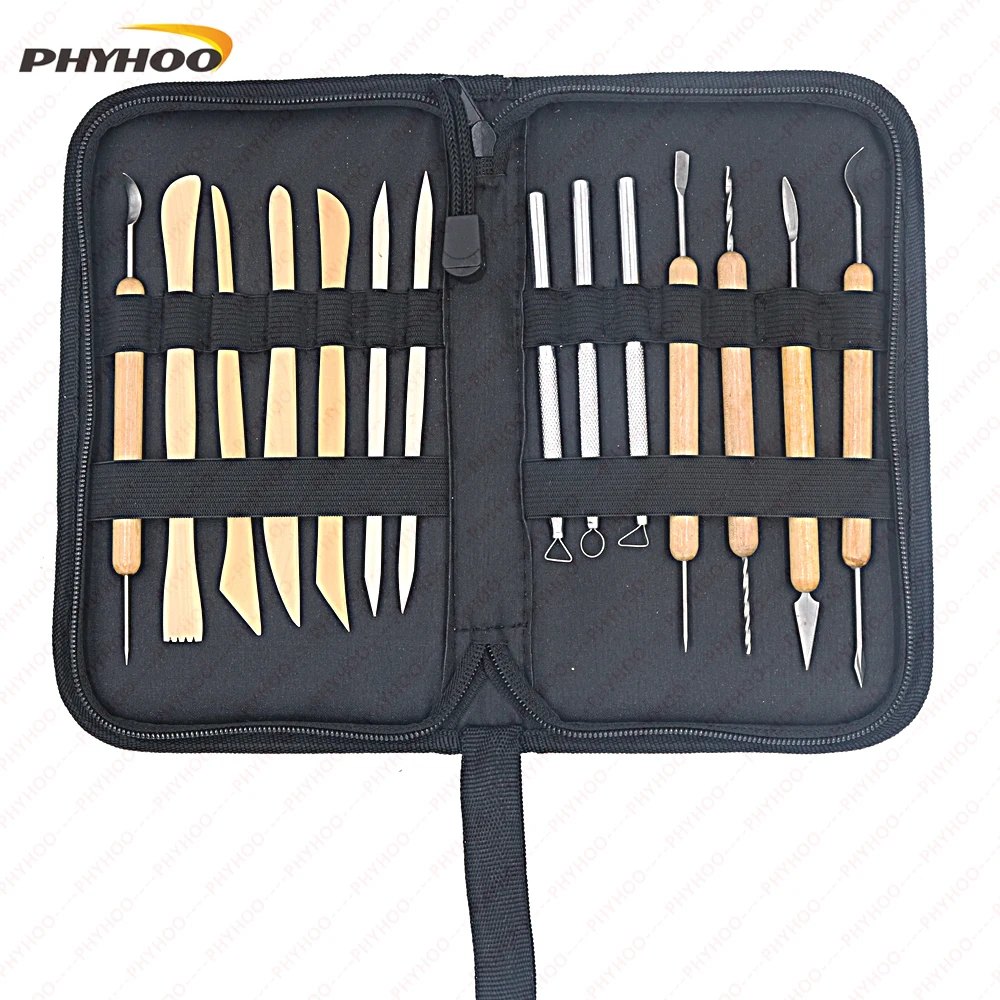 Инструменты для резьбы по глине PHYHOO [14 шт.] набор дереву содержит 25 типов
