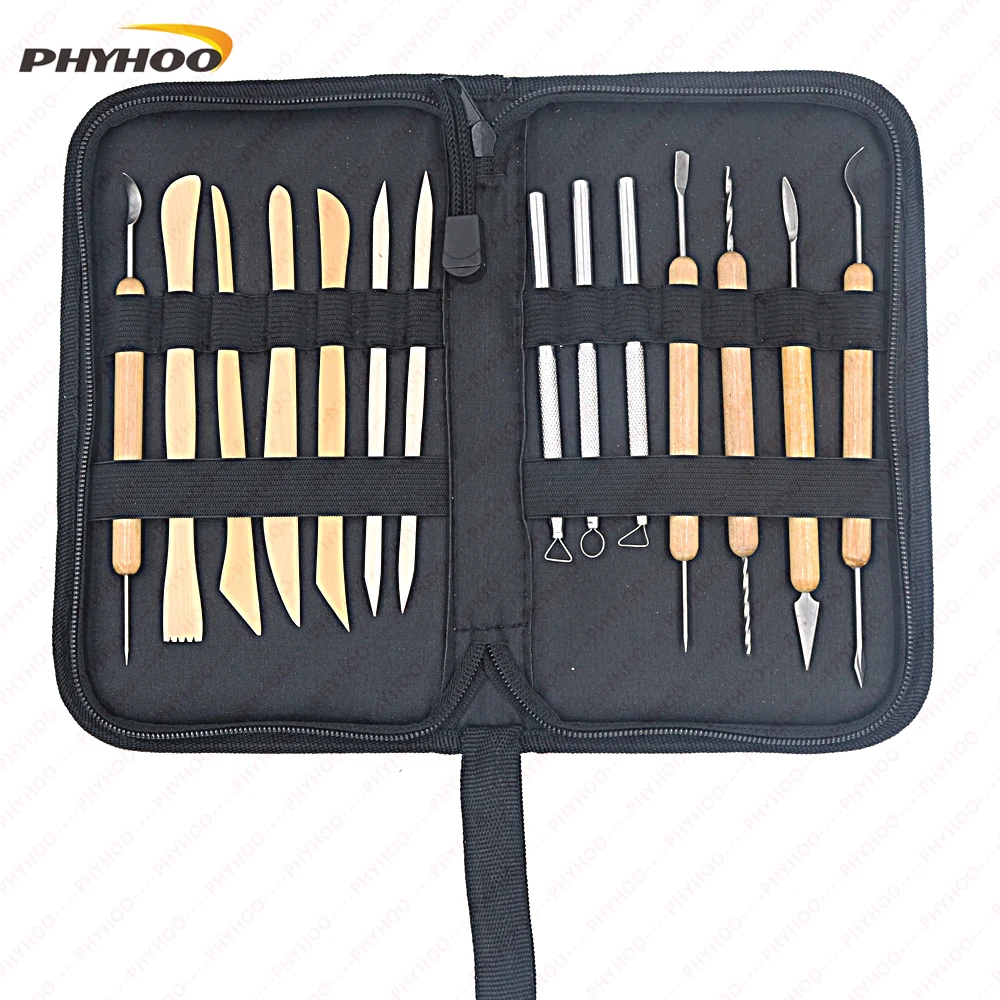 

PHYHOO Sculpting Tools, [14 Piece] Clay Carving Set, Contains 25 Types of Tools for Pottery Art