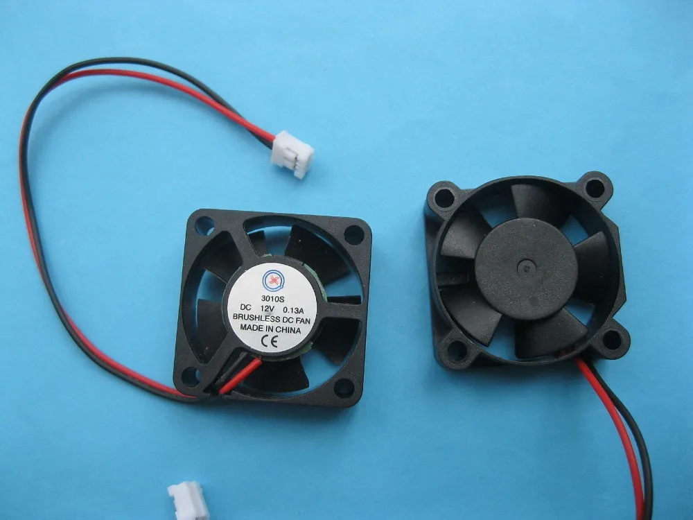10 Pcs Brushless DC Cooling Fan 12V 3010S 5 Blades 30x30x10mmin HVAC