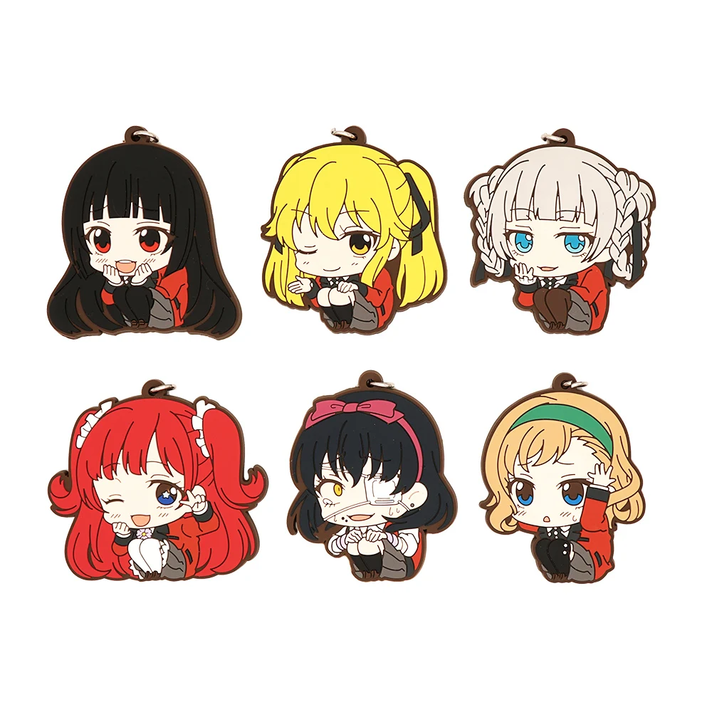 Kakegurui аниме ремешок брелок Jabami Yumeko Meari Kirari Yumemi Midari Itsuki резиновый ремешок брелок