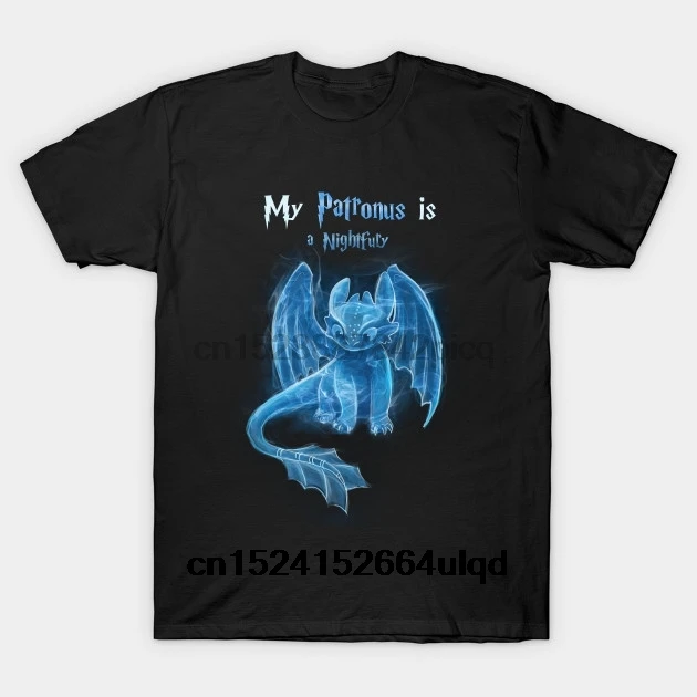 

100% Cotton O-neck Custom Printed Tshirt Men T shirt Toothless Patronus Charm - Toothless Patronus Charm Women T-Shirt