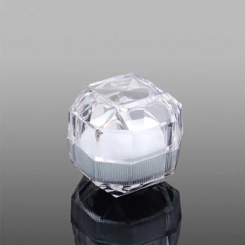 20pcs/lot Three Color Options Hot Sale Jewelry Package Ring Earring Box Acrylic Transparent Wedding Packaging Jewelry Box Jewelry Packaging