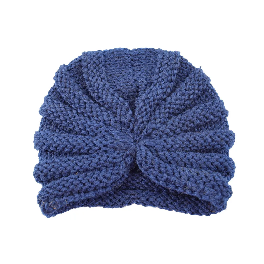 

Hot Selling Fashion New Designed Cute Baby Boy Girl Hat Cotton Soft Turban Knot Girl Summer Hat Children's twist yarn Indian hat
