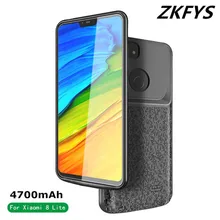 Чехол для питания 4700 мАч, портативное Внешнее зарядное устройство, чехол s для Xiaomi Mi 8 Lite, Силиконовый противоударный внешний аккумулятор, чехол для зарядки