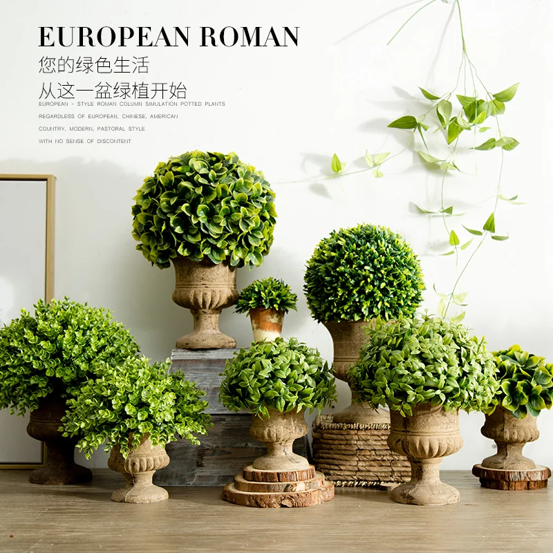 

Roman Simulation Plant Bonsai Artificial Plant Living Room Office Cafe Restaurant Eye-catching Simulation Plant Wedding Decor