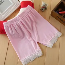 Famli/высокое качество; плотные трусы нижнее белье, лосины кружевные трусы для девочек укороченные штаны для детей, для малышей и детей постарше плюс Размеры
