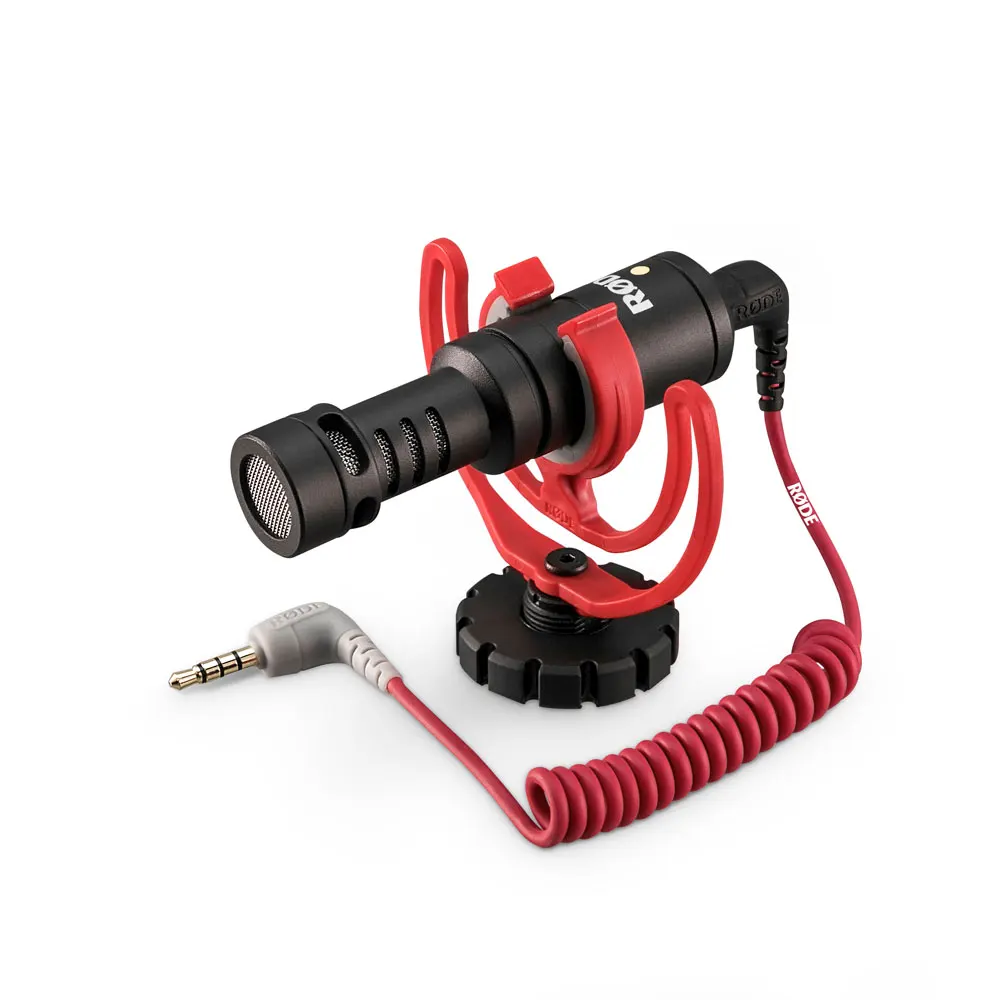 Rode VideoMicro микрофон на камеру с Rycote Lyre Shock Mount Video Mic Free Deadcat для iPhone Canon Nikon DSLR камеры - Цвет: new red version