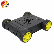 4wd умный автомобиль шасси комплект с TT Мотор колеса алюминиевый сплав кронштейн для Arduino DIY пульт дистанционного управления робот комплект