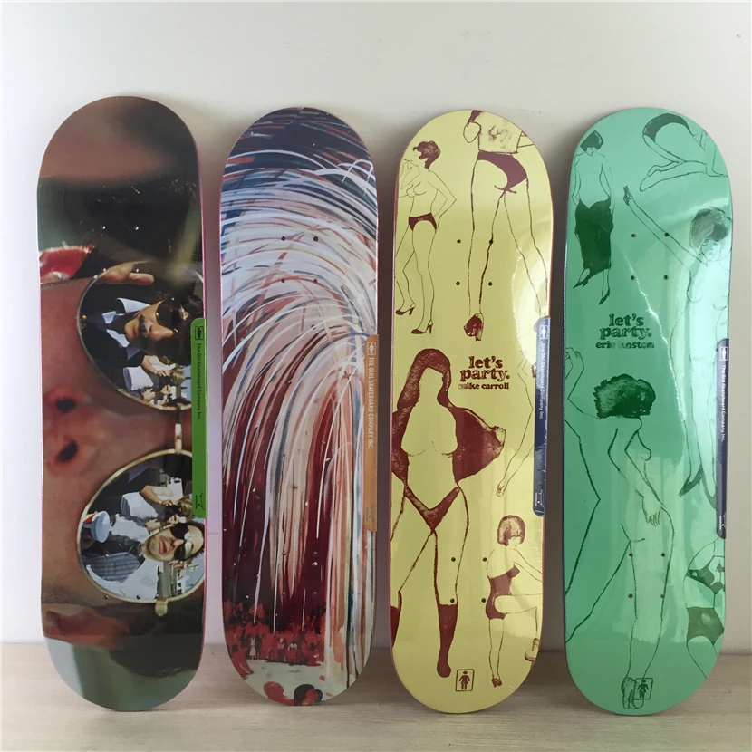 QUALITY GIRL pro Skateboarding Decks made byCanadian Maple Wood Shape