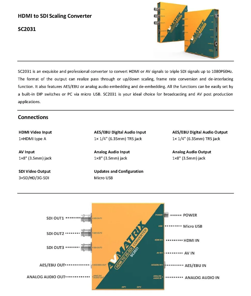 SC2031 Specification