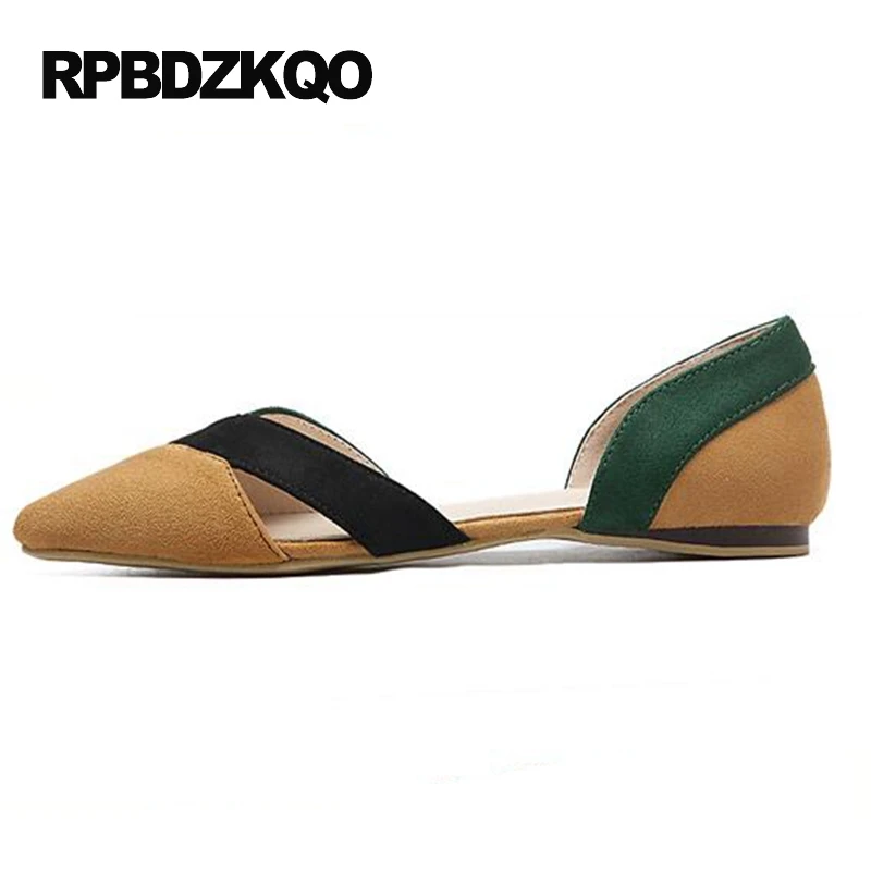 Sur Appartements Femmes Les Rose Unique Suède Casual Chine Sandales Chinois 2017 Chaussures Slip Pointu Dames Bout Rose Jaune Belle jaune Respirant Zq7qxzaw