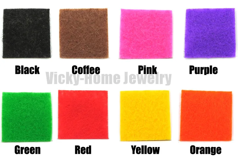 

Square Shape 8 Colors Aromatherapy Locket Pads Perfume Aroma Locket felt Pads