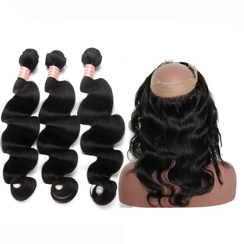 Body-Wave-360-Lace-Frontal-Closure-With-Bundles-Human-Hair-Ever-Beauty-Brazilian-Hair-360-Frontal