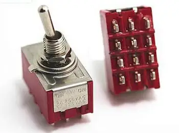 

10PCS/Lot Mini Toggle Switch MTS-402 12Pins 2Position ON-ON 6MM Power supply switch