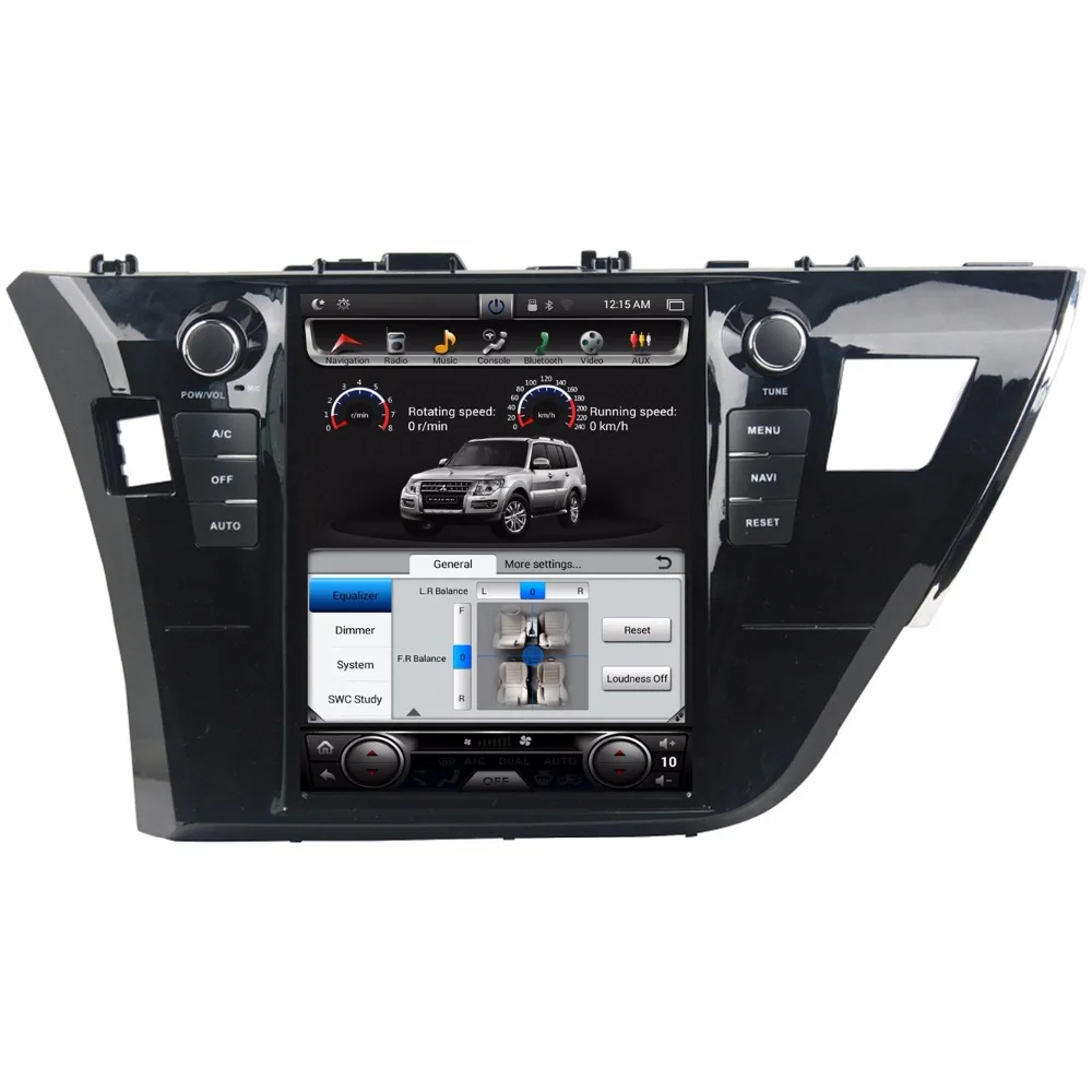 Clearance 4gb+32gb 9.7" Tesla style Screen PX6 Android 8.1 Car Stereo Radio GPS for Toyota Corolla 2014 2015 2016 Bluetooth WIFI USB DVR 4