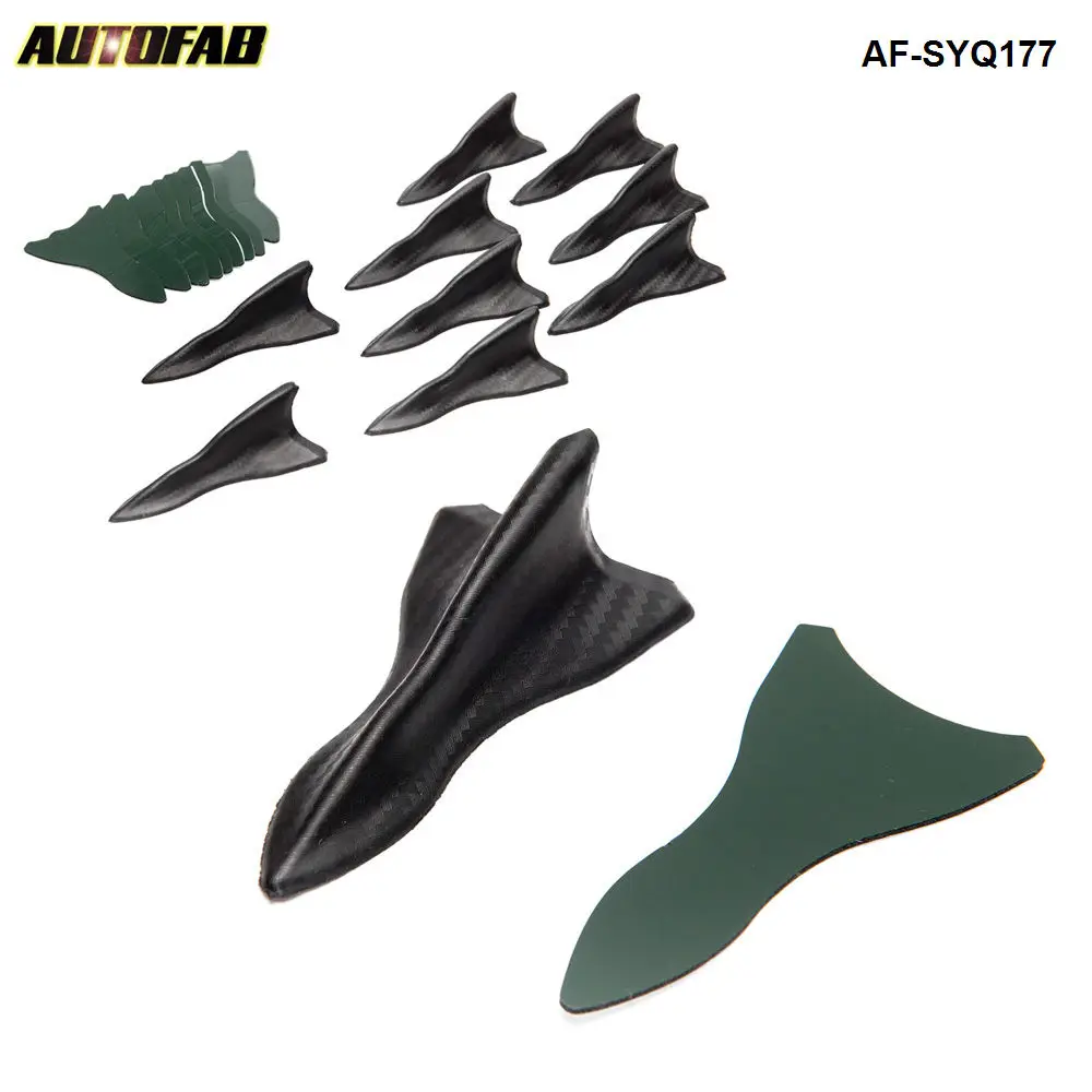 

10pcs/lot Air Vortex Generator Diffuser Roof Shark Fins Spoiler Wing Carbon Pattern AF-SYQ177