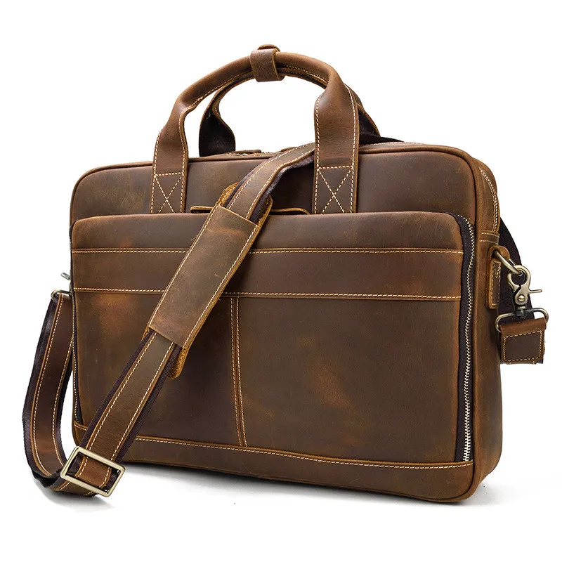 PNDME высокое качество простой crazy horse кожаный мужской портфель винтажный бизнес ручной работы большой емкости офисная работа сумки для ноутбука