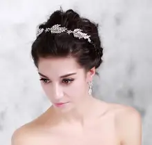 Rhinestone Hair Band Bridal Hairbands Crystal Headband Wedding Hair Accessories Head Jewelry Hair Ornaments Tiara Noiva WIGO0398
