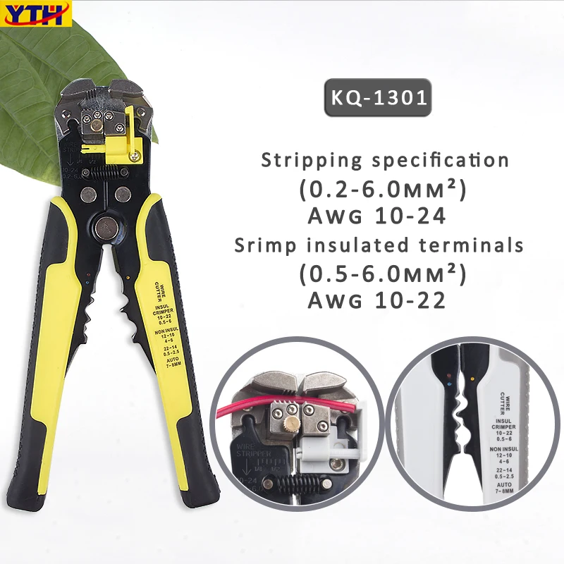 

YTH Multifunctional Stripping Tools Crimping Plier Crimper Cable Cutter Automatic Wire Stripper Terminal 0.2-6.0mm2 tool nippers