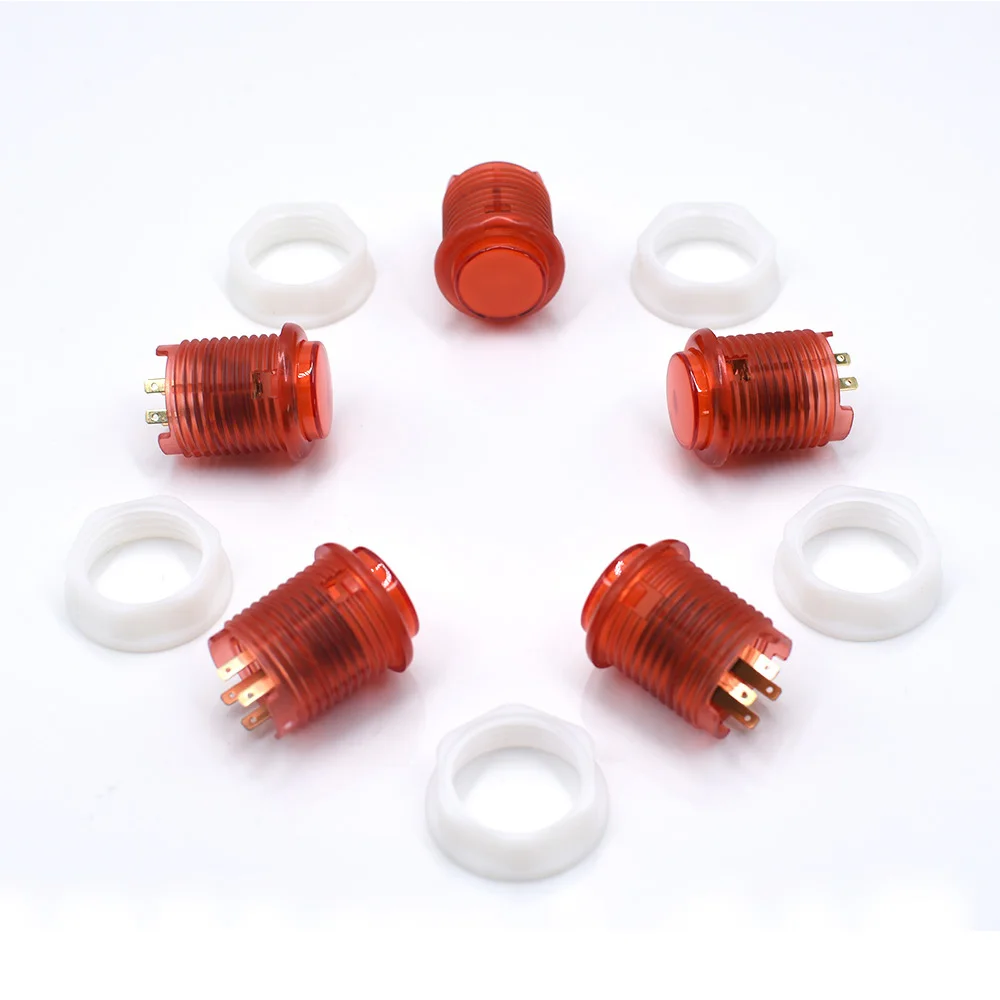5pcs 24mm Arcade LED Illuminated Push Button Built-in Switch 5V Buttons For Arcade Video Game Parts Mame Jamma Kits Accessories (1)