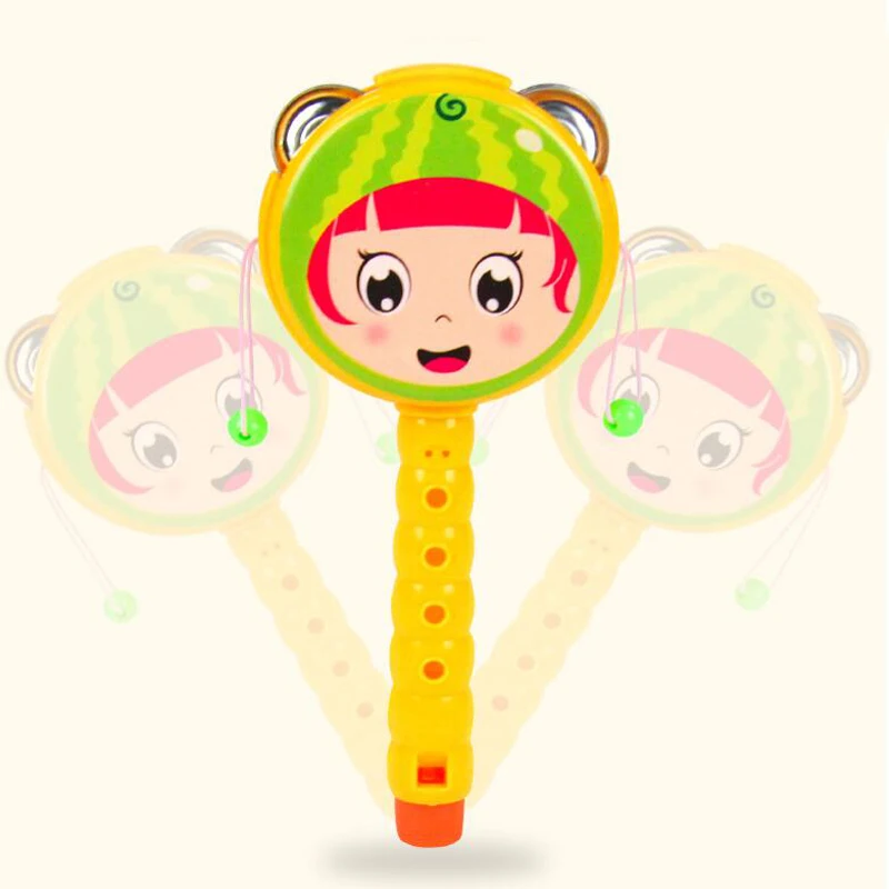 Buy 1 Pc Plastic Cartoon Baby Hand Shaking Rattle Drum