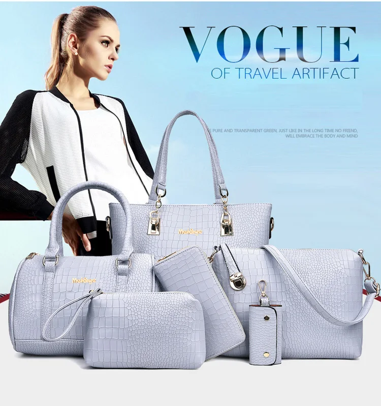 6 в 1 женские сумки набор композитных сумок роскошный дизайн высокое качество из искусственной кожи женская сумка на плечо элегантные женские сумки