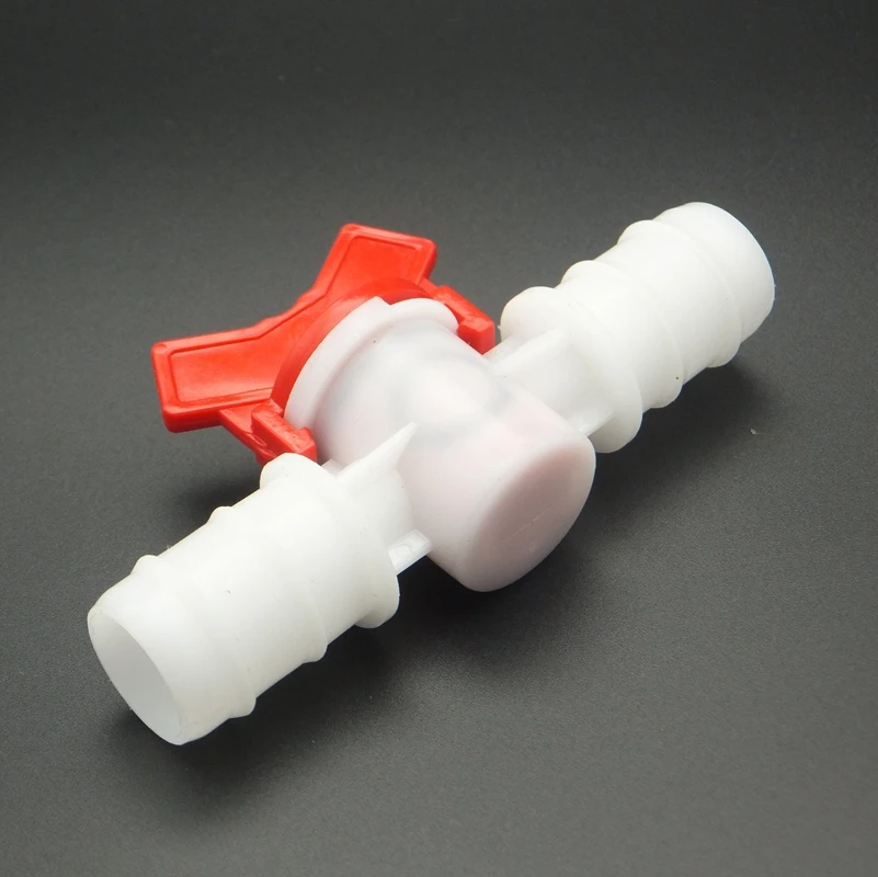 

16mm Hose Barb x 16mm Hose Barb Two Way Plastic Ball Valve Aquarium Garden Micro Irrigation Connector