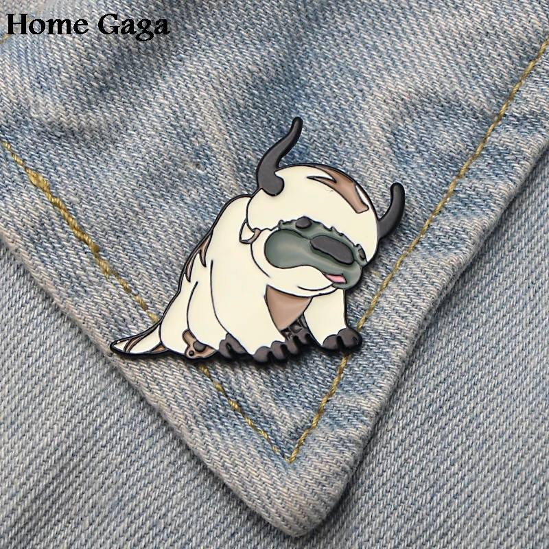 

Homegaga Avatar Appa Zinc tie cartoon Funny Pin backpack clothes brooches for men women hat decoration badges medal D1848