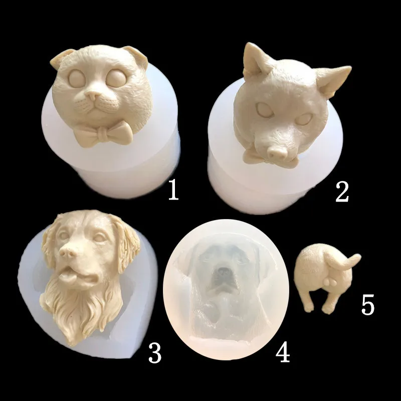 

Aromatherapy gypsum DIY folding ear cat mold tie dog head handmade accessories