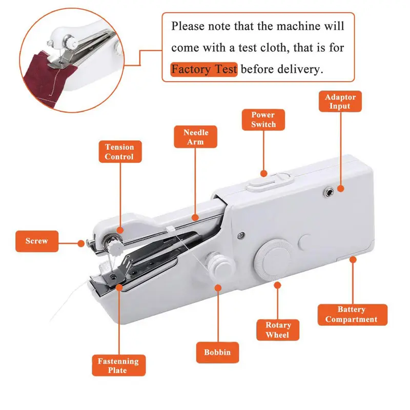 1 компл. мини ручной Швейные машины бытовые Портативный электрические швейные машины ручной работы DIY Костюмы стежка ремесла Maker Инструменты