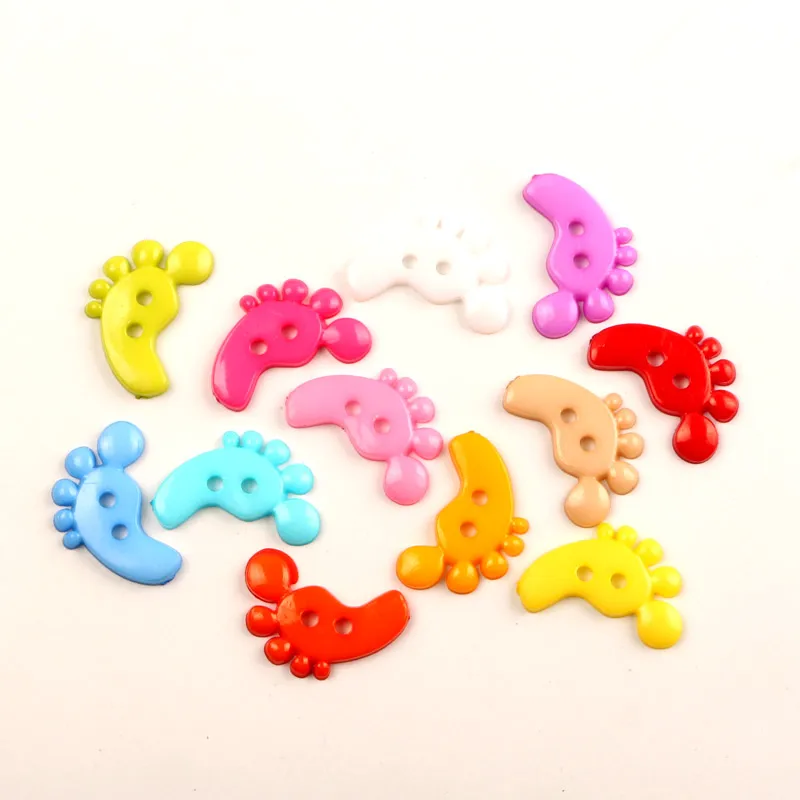 

100Pcs Mixed Acrylic Sole Sewing Buttons For Clothes Scrapbooking Decorative Needlework Botone Handicraft DIY Accessories