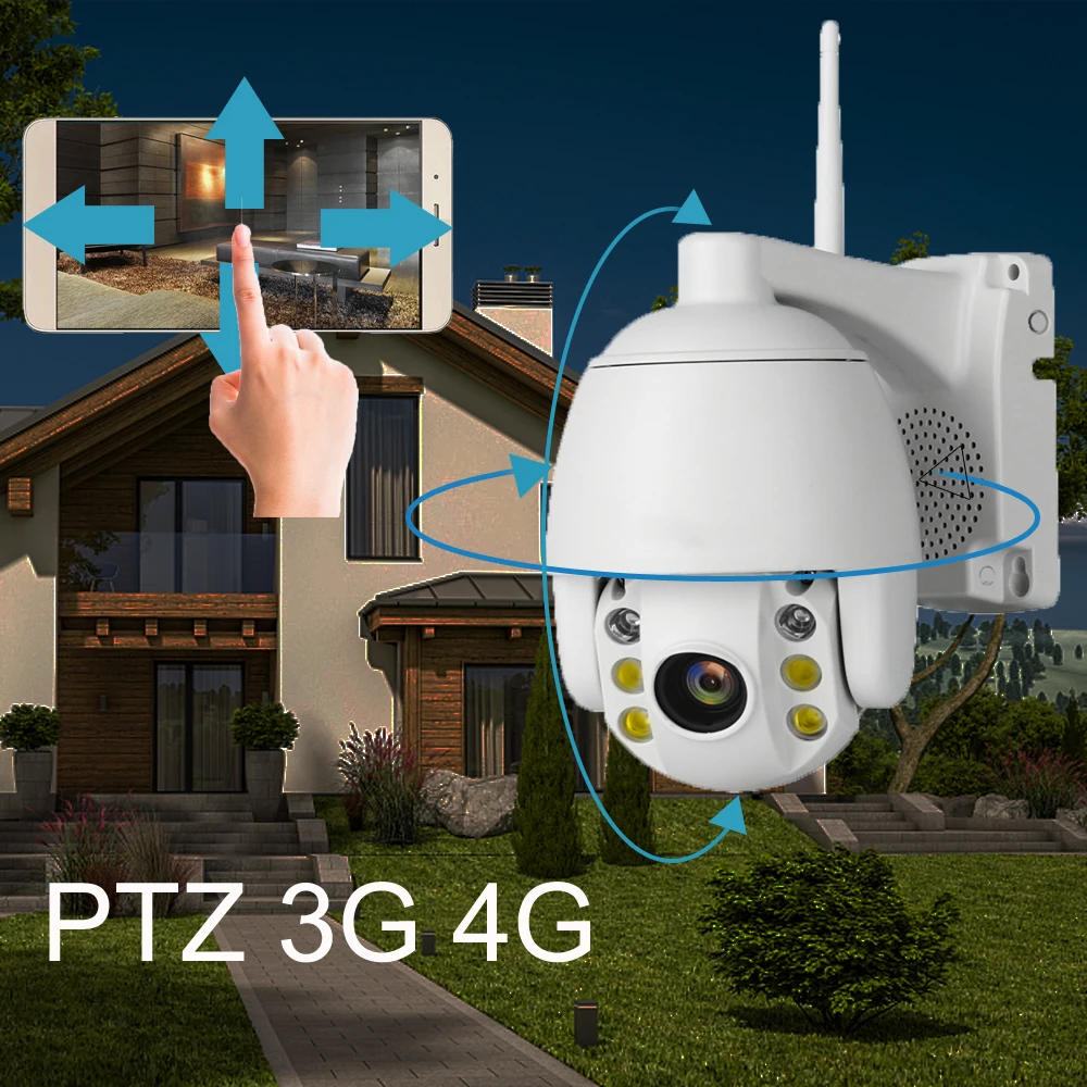 2MP 3g 4G беспроводная PTZ IP камера Wifi 1080P наружная Водонепроницаемая мини-камера P2P двухсторонняя аудио CCTV камера безопасности