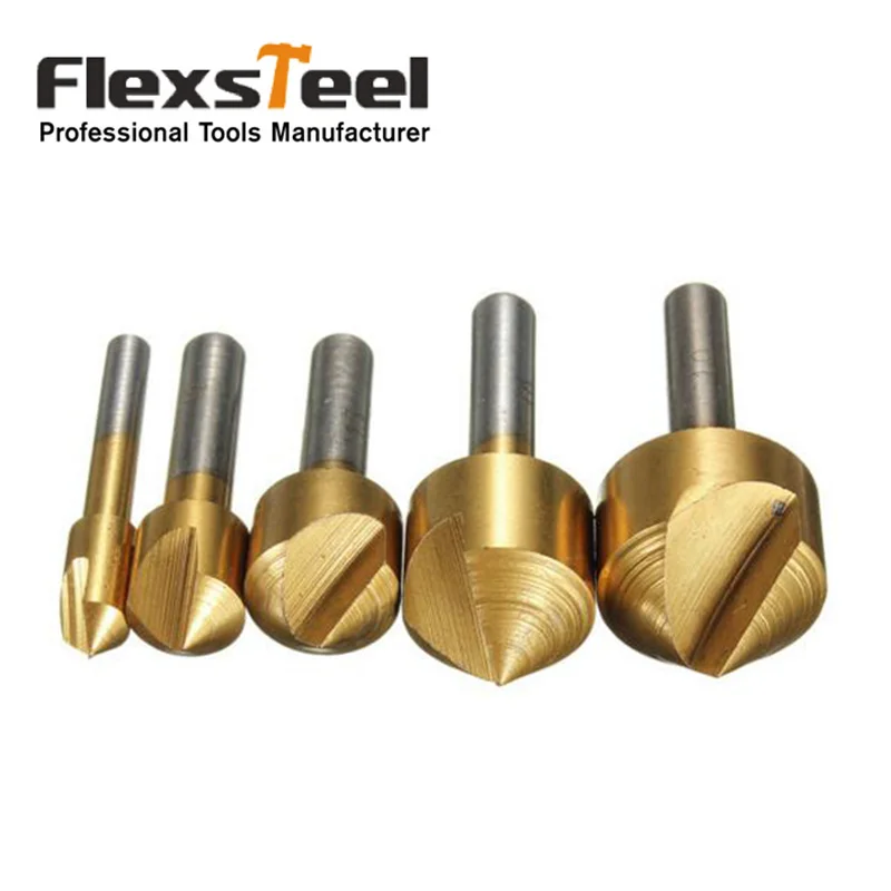 Buy Flexsteel 5 Piece Titanium Coated Countersinks Drill Bit 6mm 10mm 13mm 16mm
