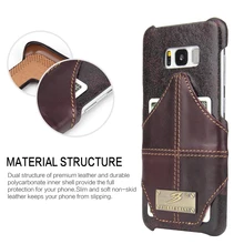 Fierre Shann из брендовой натуральной кожи чехол для телефона для Samsung Galaxy S8/S8 Plus ультра тонкая задняя крышка для Samsung Galaxy S8