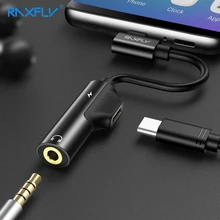 RAXFLY 2 в 1 usb type C до 3,5 мм AUX адаптер для Xiao mi 6 mi 8 3,5 разъем для наушников аудио зарядное устройство конвертер для huawei P20 Pro