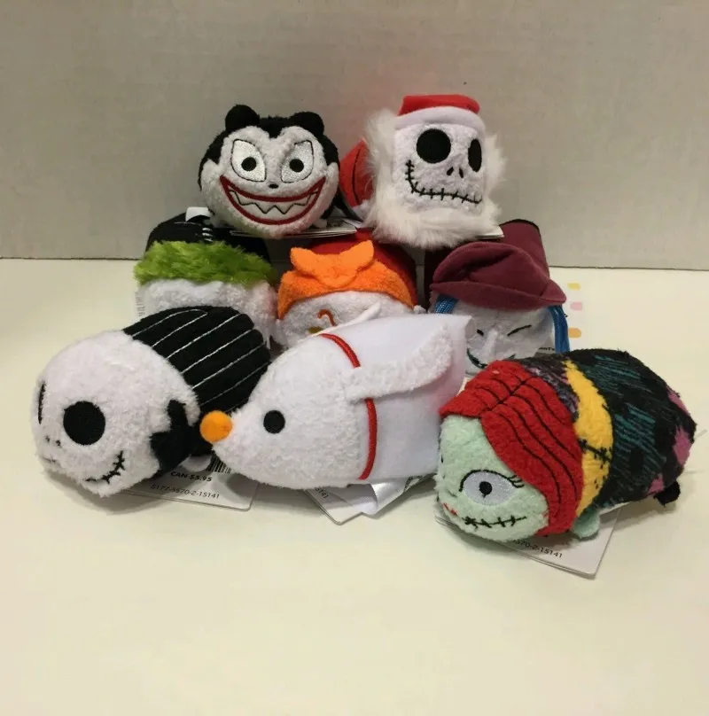 2016 New The Nightmare Before Christmas Figures Jack Sally Tsum Tsum Plush Toys Peluche Dolls Movie Halloween Gift 8pcslot  (4)