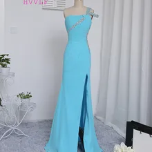 Новое небесно-голубое платье для выпускного вечера с открытой спиной, украшенное бисером, сексуальное длинное платье с разрезом, вечернее платье