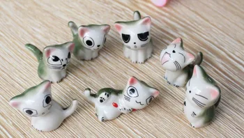 

Japanese chopsticks rack kitten ceramic rack sand table children sand ware ceramic handicrafts placed crafts sculpture statue