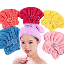 Красивая шапочка для душа, быстросохнущая шапочка для сушки волос, шапочка для ванны из микрофибры, аксессуары для купания