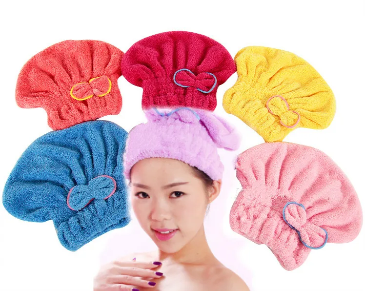 Beauty Shower Bathing Quick Dry Hair Drying Hat Cap Bath Microfiber