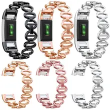 Натуральная Нержавеющая сталь браслет из нержавеющей стали Смарт-часы ремешок для FitBit Charge 2 SP22 Перевозка груза падения
