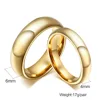 ZORCVENS Fashion 100% pure tungsten rings 4MM/6MM wide Gold-Color wedding rings for women and men jewelry ► Photo 2/6
