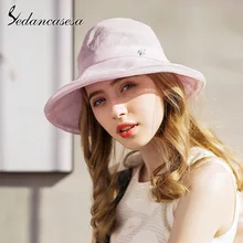 Sedancasesa популярные женские Для женщин Красота Колёсики пляжная Летняя женская шляпа от солнца Модный складной Открытый свободного покроя gorras Фишер Шапки ведро Шапки