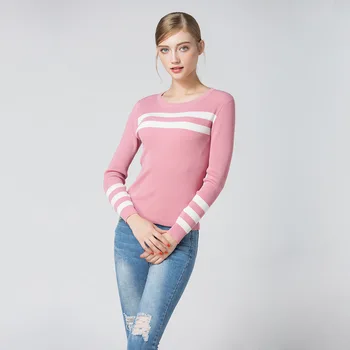 

pink rainbow sweater women knitted sweaters woman oversized long fashion 2019 spring autumn plus large size slim Pullover sexy