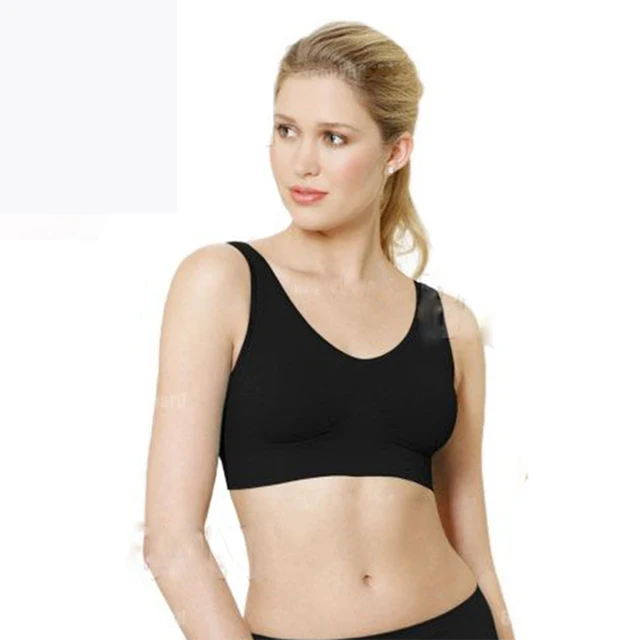 US $1.99 Black White Sports Bra Women Single Layer Seamless Shapewear Fitness Gym Running Yoga Bra Size MXX