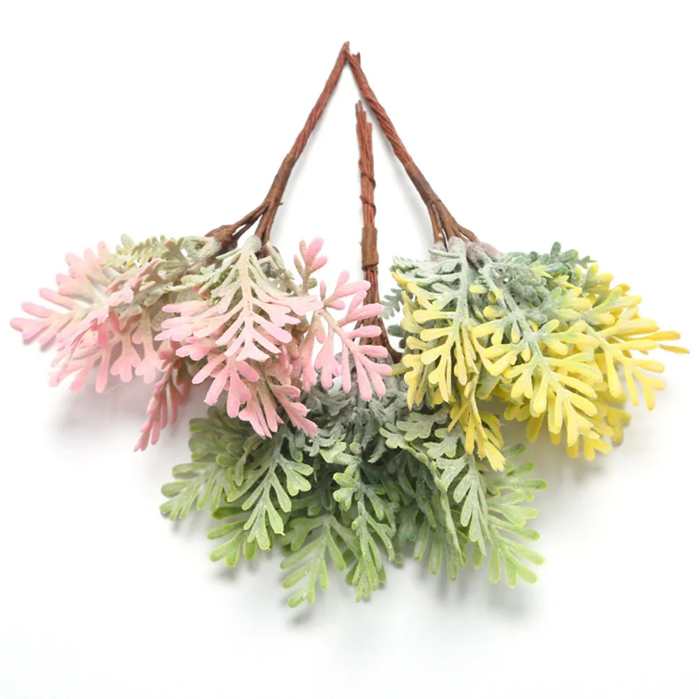 

10Pcs/lot Mini Acorn Leaf Artificial Flowers Fake Plants for Home Wedding Christmas DIY Craft Wreath Scrapbooking Decoration