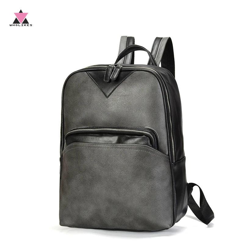 

Wholikes 2018 Men's Backpack Korean Casual Backpack Men and women High School Student Computer Bag Business Travel Backpack