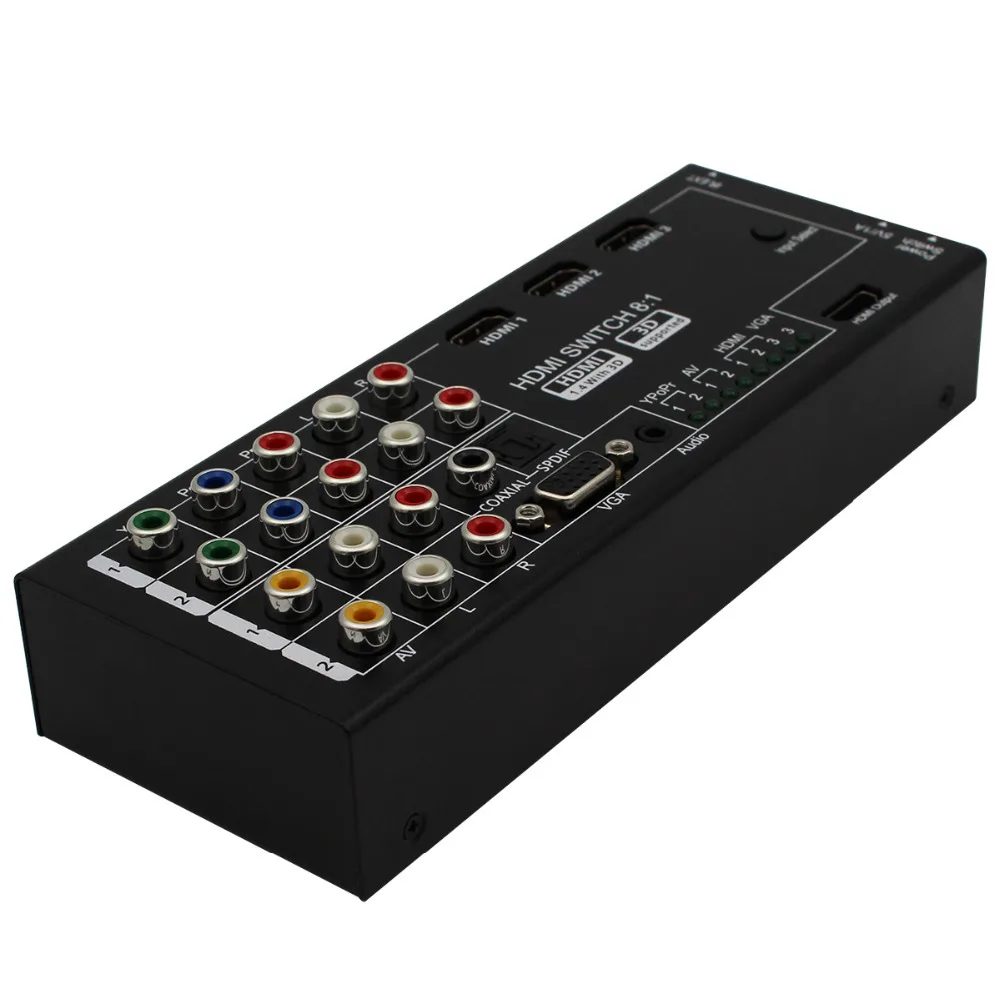 Multi-functional HDMI Converter Switch 8 Inputs to HDMI+COAXIAL+SPDIF Output Support 3D and Surround Sound for 1080P HDTV Multi-functional HDMI Converter Switch 8 Inputs to HDMI+COAXIAL+SPDIF Output Support 3D and Surround Sound for 1080P HDTV
