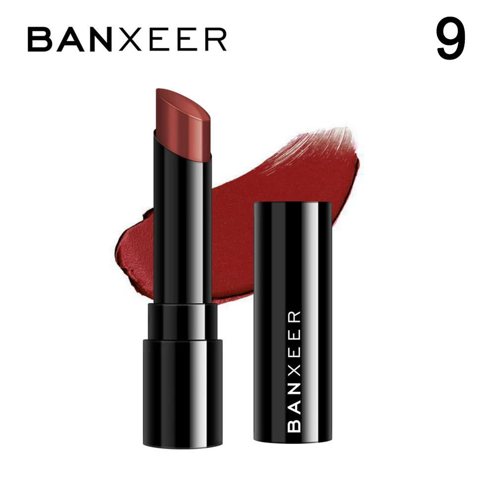 BANXEER, Прямая поставка, матовая губная помада, стойкая губная помада с бархатной текстурой, водонепроницаемые аксессуары, косметика, красота, инструменты SMJ - Цвет: 9