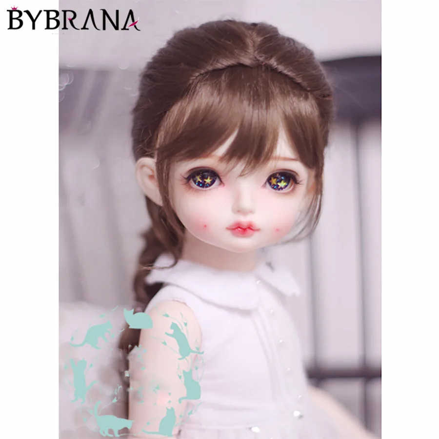 Bybrana BJD baby с париком 1/3 гигантская кукла 1/4 1/6 имитация мохера молочный чай Пальма Скорпион длинные вьющиеся волосы